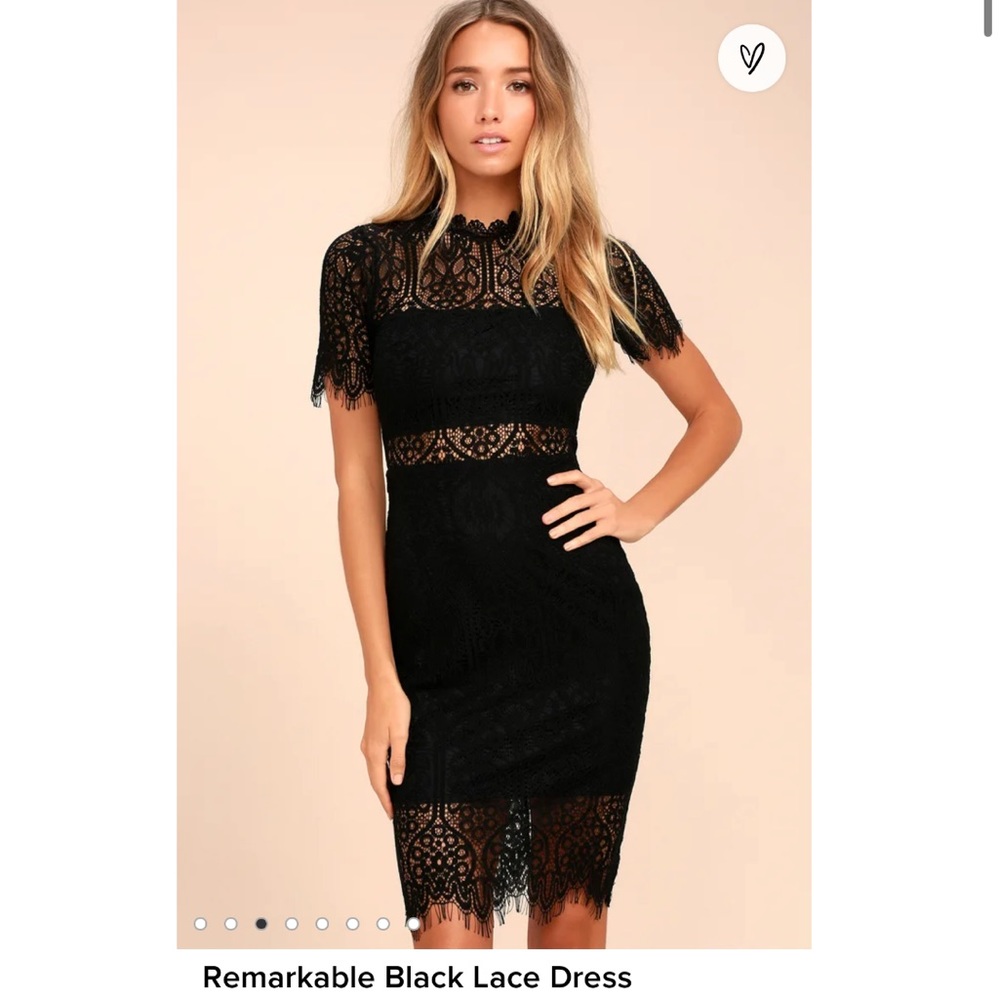 Lulus remarkable black lace dress